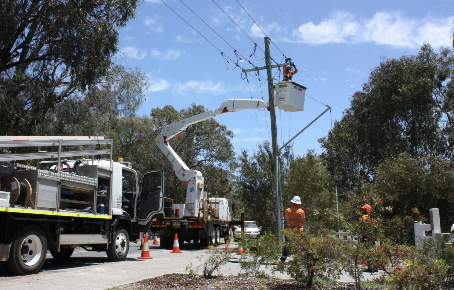 Overhead electrical works