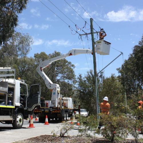 Overhead electrical works